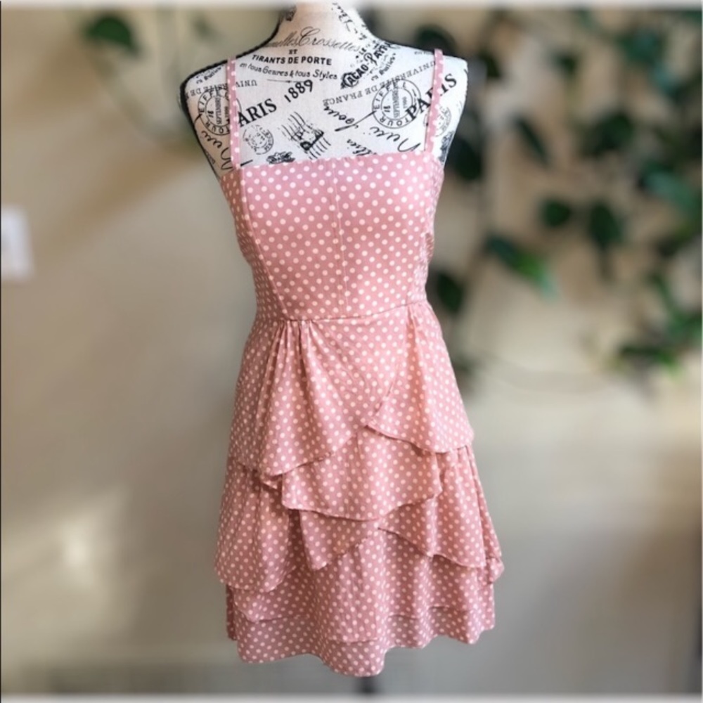 ALICE + OLIVIA Blush Pink Polka Dot Mini Dress | 2